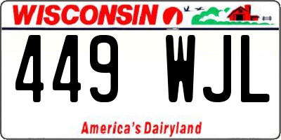 WI license plate 449WJL