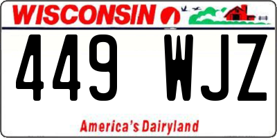 WI license plate 449WJZ