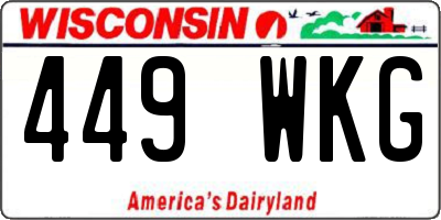 WI license plate 449WKG