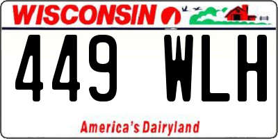 WI license plate 449WLH