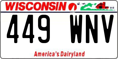 WI license plate 449WNV