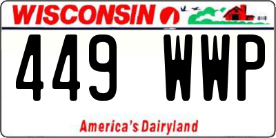 WI license plate 449WWP