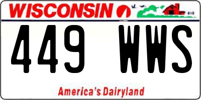 WI license plate 449WWS