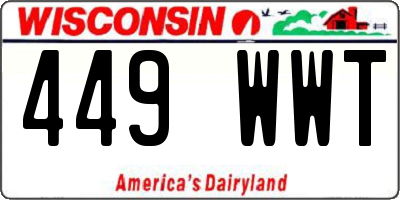 WI license plate 449WWT
