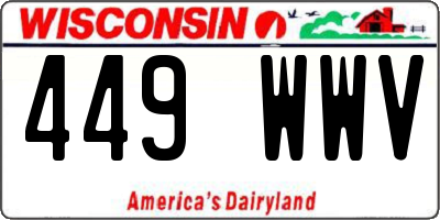 WI license plate 449WWV