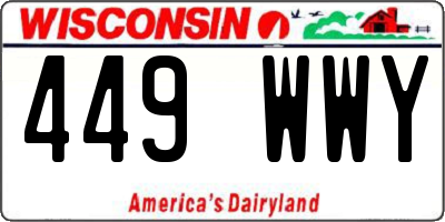 WI license plate 449WWY