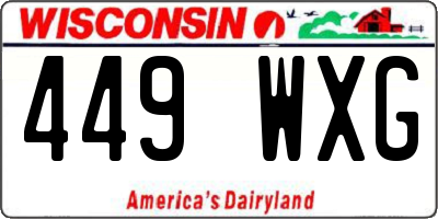 WI license plate 449WXG