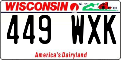 WI license plate 449WXK