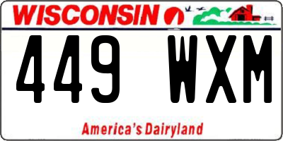 WI license plate 449WXM