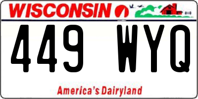 WI license plate 449WYQ