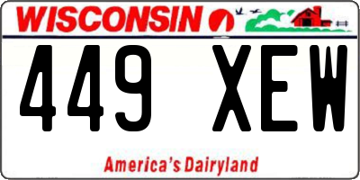 WI license plate 449XEW