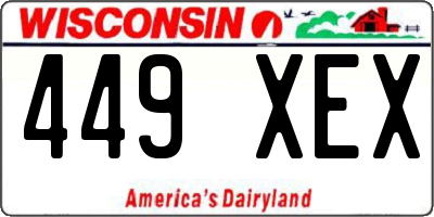 WI license plate 449XEX