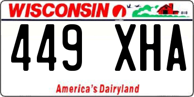 WI license plate 449XHA