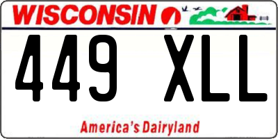 WI license plate 449XLL