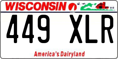 WI license plate 449XLR