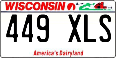 WI license plate 449XLS