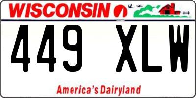WI license plate 449XLW