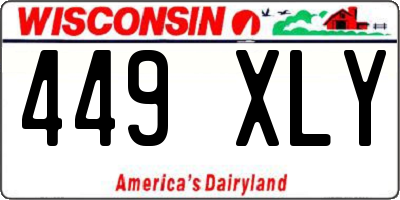 WI license plate 449XLY