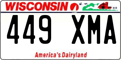 WI license plate 449XMA