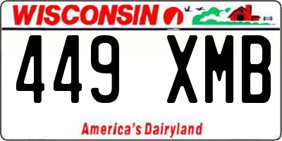 WI license plate 449XMB