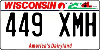 WI license plate 449XMH