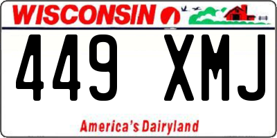 WI license plate 449XMJ