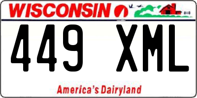 WI license plate 449XML