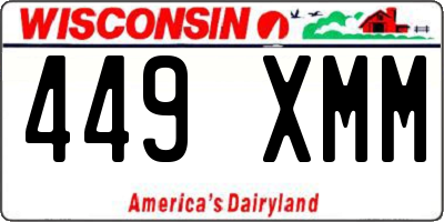 WI license plate 449XMM