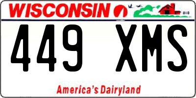 WI license plate 449XMS