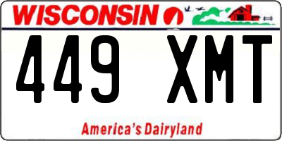 WI license plate 449XMT