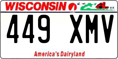 WI license plate 449XMV