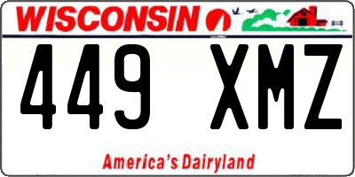 WI license plate 449XMZ