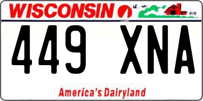 WI license plate 449XNA