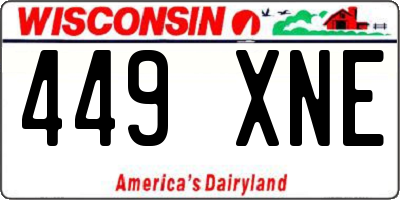 WI license plate 449XNE