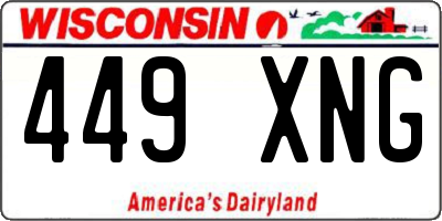 WI license plate 449XNG