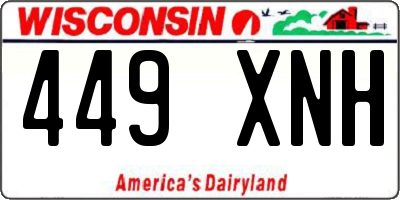 WI license plate 449XNH