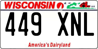 WI license plate 449XNL