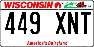 WI license plate 449XNT