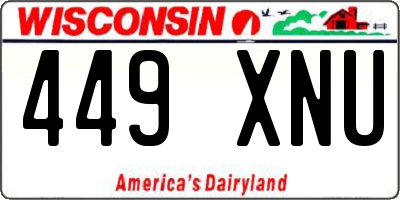 WI license plate 449XNU
