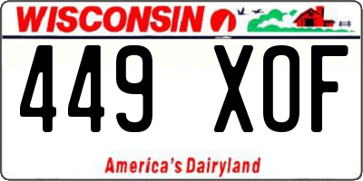 WI license plate 449XOF