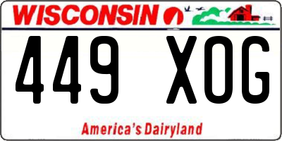 WI license plate 449XOG