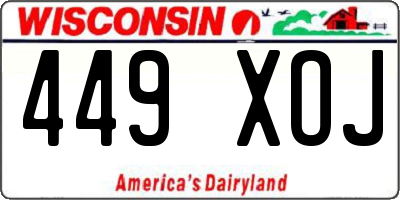WI license plate 449XOJ