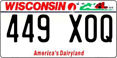 WI license plate 449XOQ