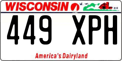 WI license plate 449XPH