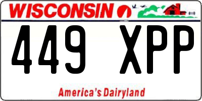 WI license plate 449XPP