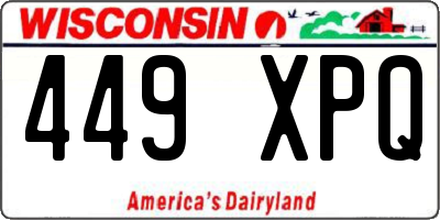 WI license plate 449XPQ