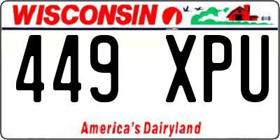 WI license plate 449XPU