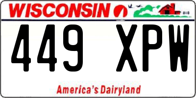 WI license plate 449XPW