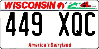 WI license plate 449XQC