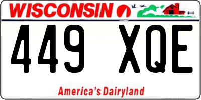 WI license plate 449XQE